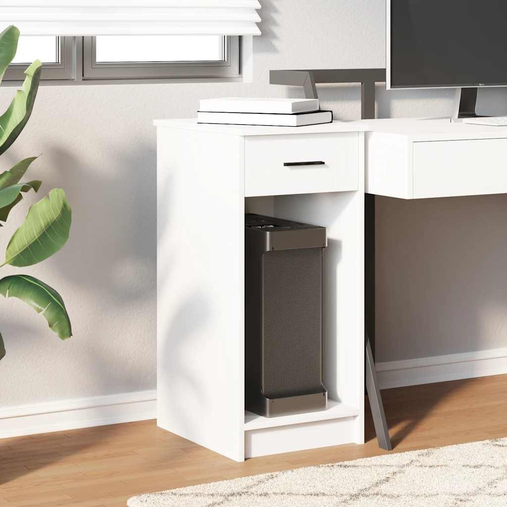 vidaXL Schreibtisch Computerschrank mit Schublade Weiß 35x45x77 cm – Bild 3 von 5