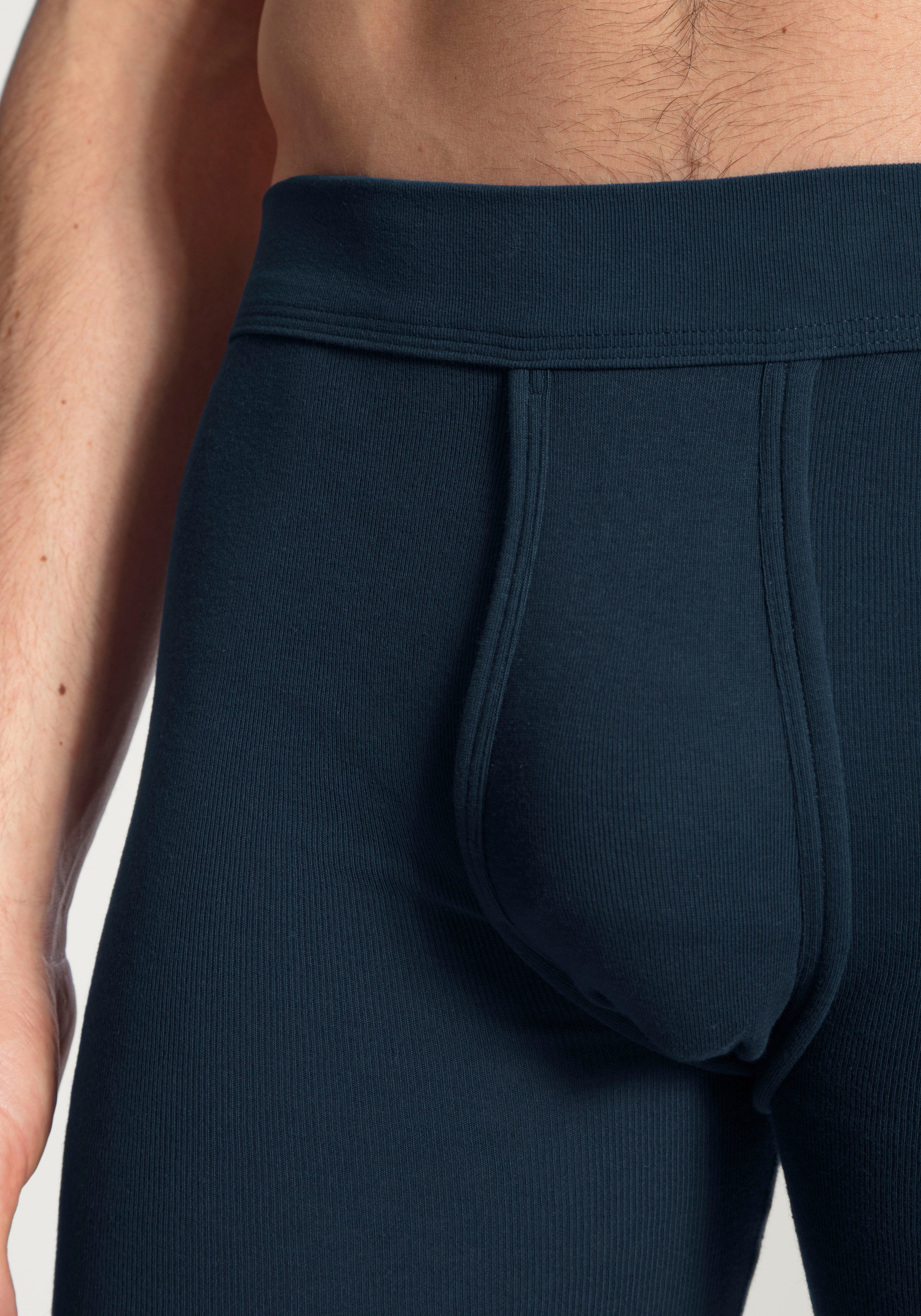 CALIDA Langer Boxer Cotton 1:1 elastischer Softbund, Eingriff, Feinripp-Qualität, langes Bein