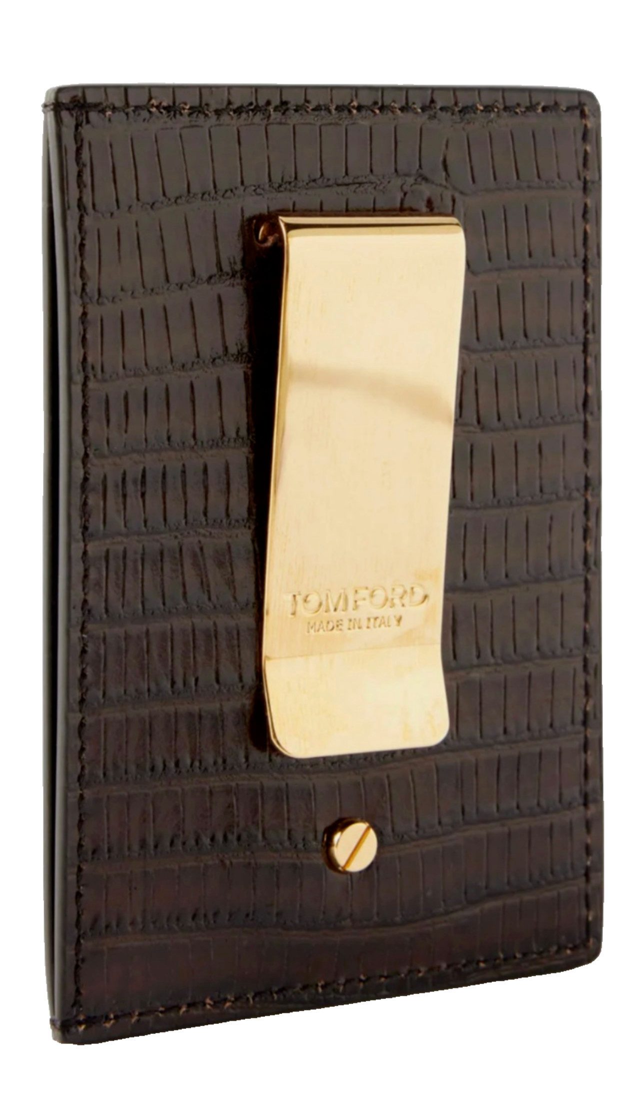 Tom Ford Kartenetui Portemonnaie Kartenetui Card Holder Geldbörse Wallet mit Clip Dust Bag, mit goldenem Clip auf der Rückseite