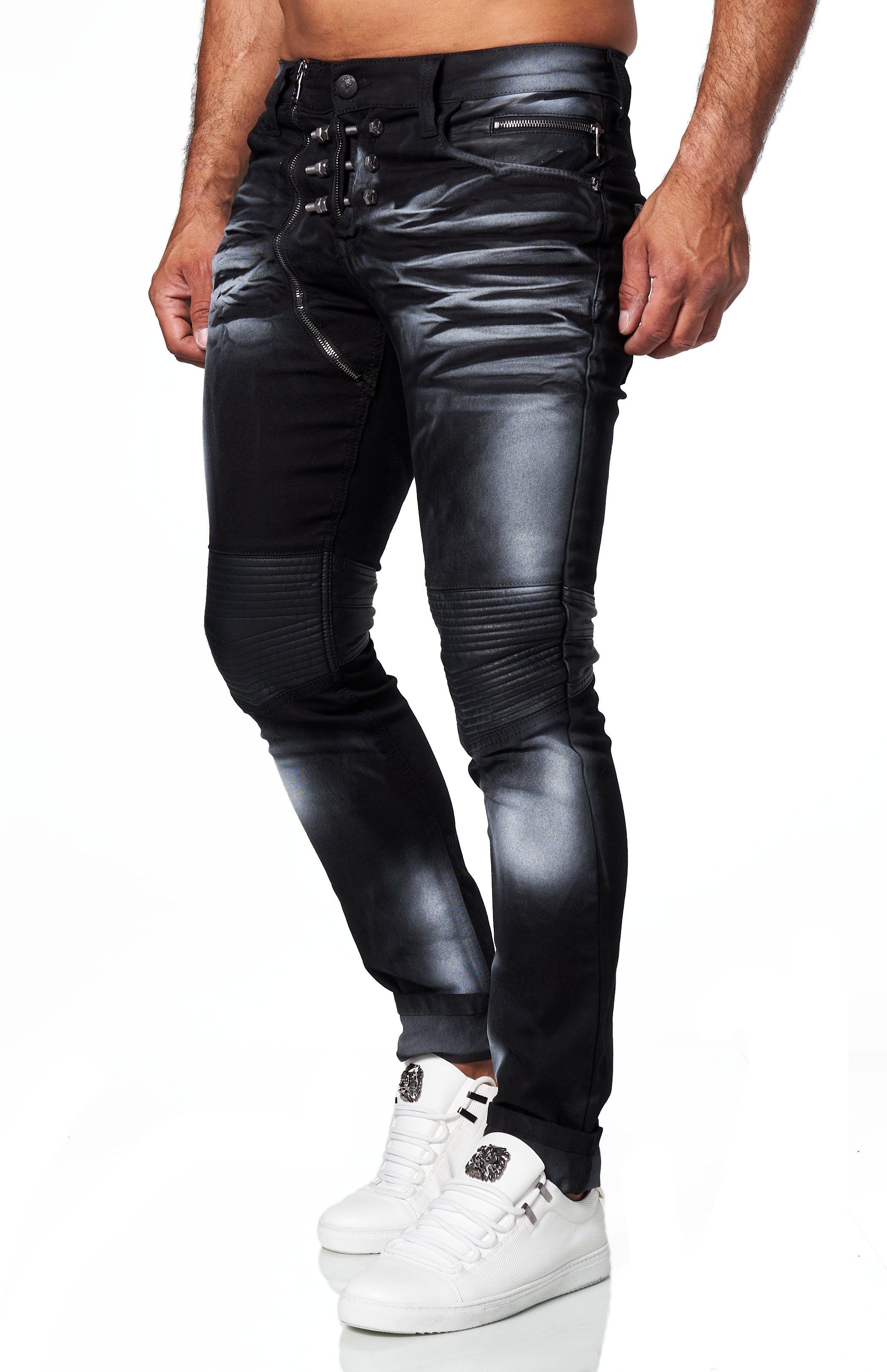 KINGZ Slim-fit-Jeans Design In modischem