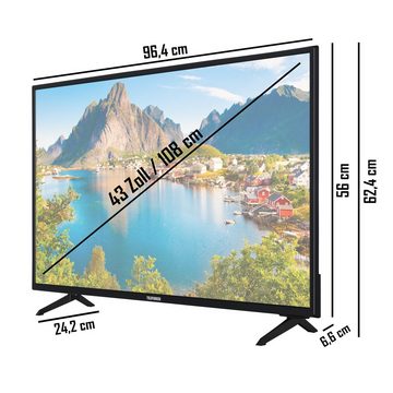 Telefunken XU43SN550S LCD-LED Fernseher (108 cm/43 Zoll, 4K Ultra HD, Smart TV, HDR, Triple-Tuner, Dolby Atmos, 6 Monate HD+ inkl)