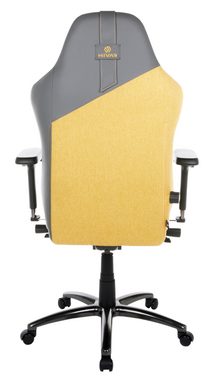 HIVAR Gaming-Stuhl SKYLAR SUN, Sitztiefenverstellung, höhenverstellbare Rückenlehne, Lordosenstütze, 4D Armlehnen, Wippwiderstand, Synchronmechanik, TÜV geprüft, Belastbarkeit 130 kg