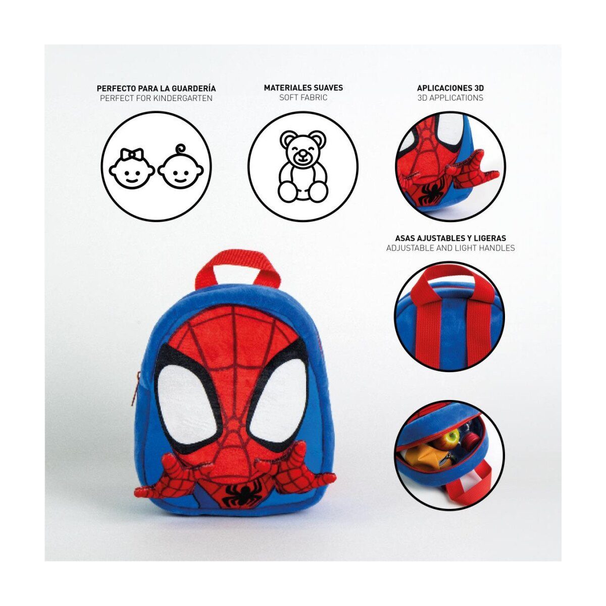 Spiderman Kinderrucksack Spiderman Mini Crawler Plüschrucksack, Tasche 22 cm (1-tlg)