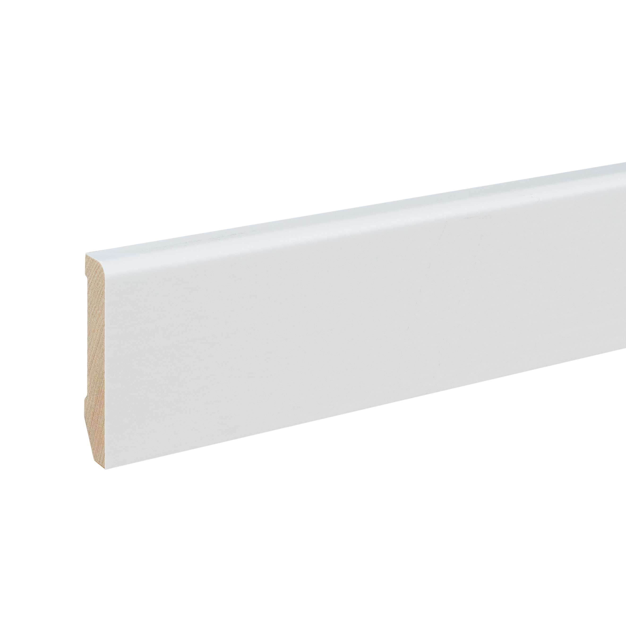 PROVISTON Sockelleiste 12 x 58 x 2400 mm Fußleiste Echtholzfurnier Weiß by PROVISTON, L: 240 cm, 1-St.