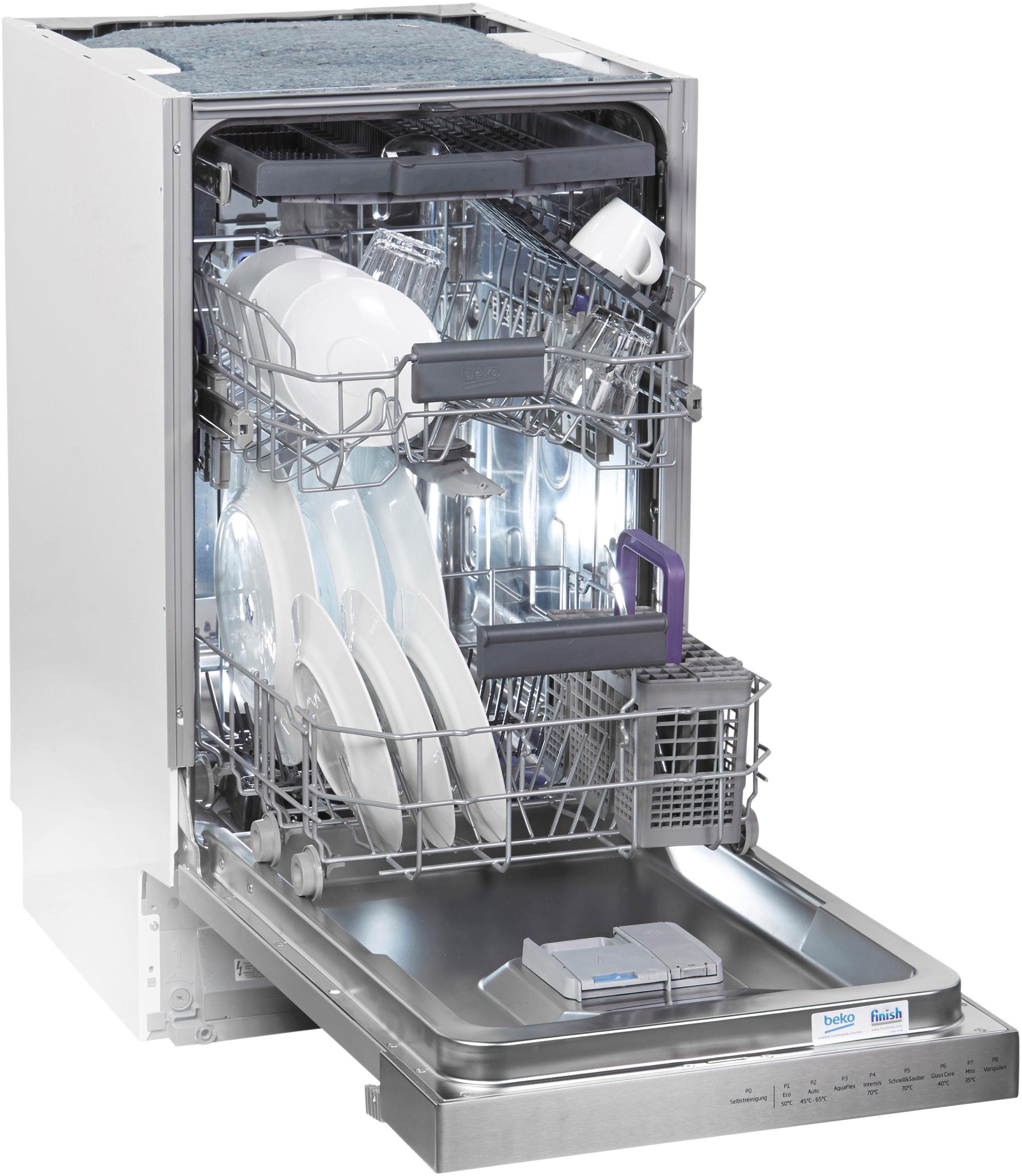 BEKO teilintegrierbarer Geschirrspüler DSS28021X, 11 Maßgedecke, Doppelt gut organisiert – inklusive Besteckschublade und Besteckkorb – Bild 5 von 5