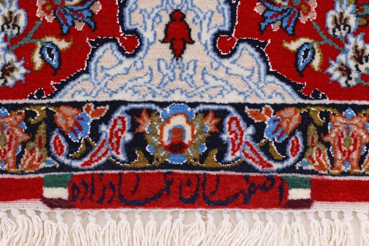 113x168 Handgeknüpfter Trading, mm Orientteppich, Isfahan Seidenkette rechteckig, Orientteppich 6 Höhe: Nain