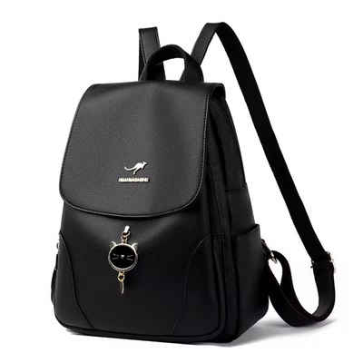 SHG Cityrucksack ⌂ Rucksack Freizeitrucksack Tagesrucksack Damenrucksack (Farbe: Schwarz), Freizeit Reise Sport Arbeit Schule Uni Konzert Shopping Festival