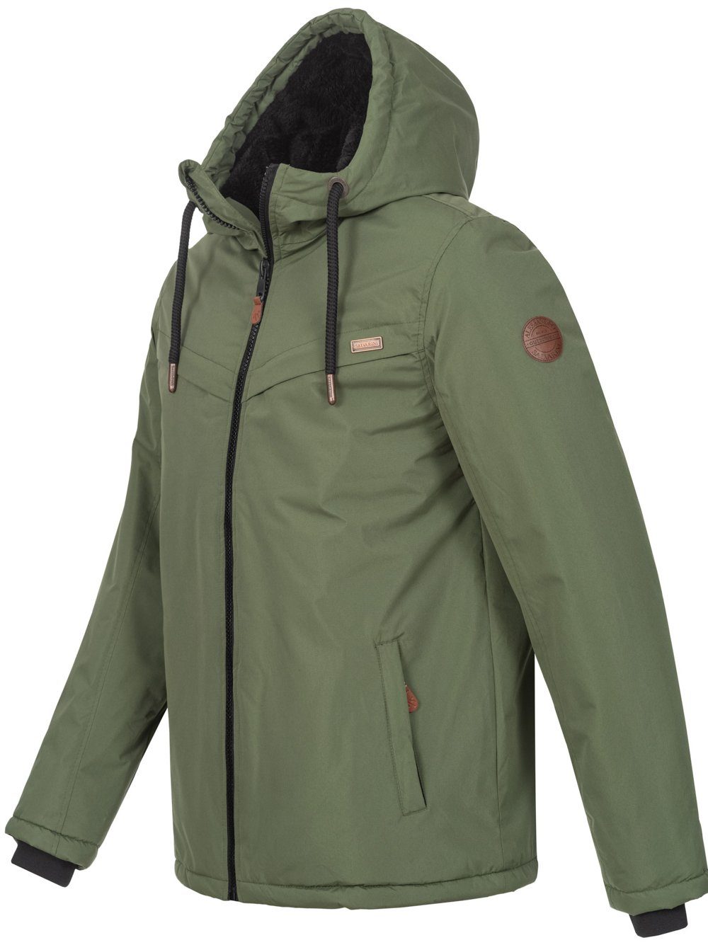 Outdoorjacke Teddyfell Alessandro olive Salvarini AS-321 innen ausgestattet mit