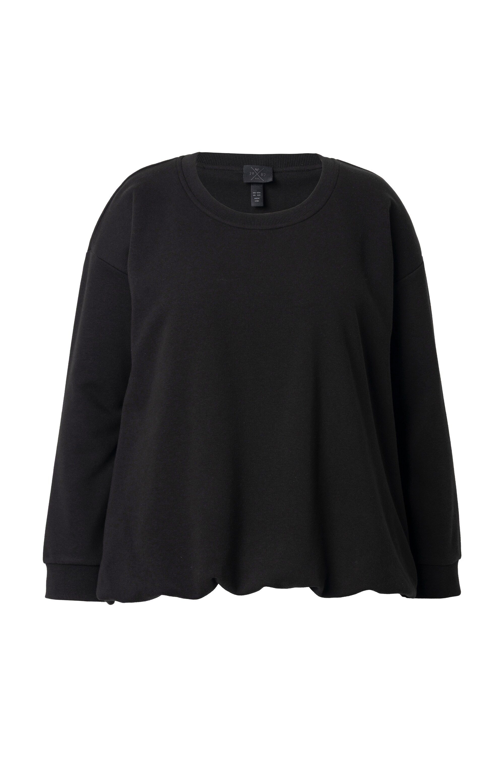 Sweatshirt Sweatshirt kurz Boxy Rundhals Langarm