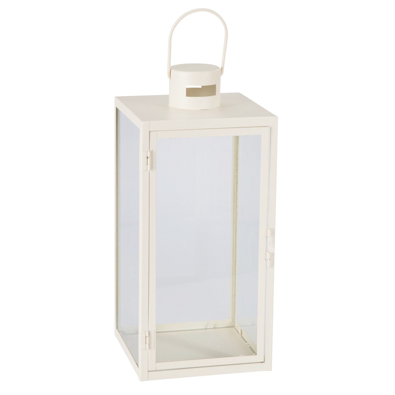 Mojawo Laterne 2tlg Metall Laternen Set Cremeweiß Gartenlaterne Windlicht ca.H30/41cm