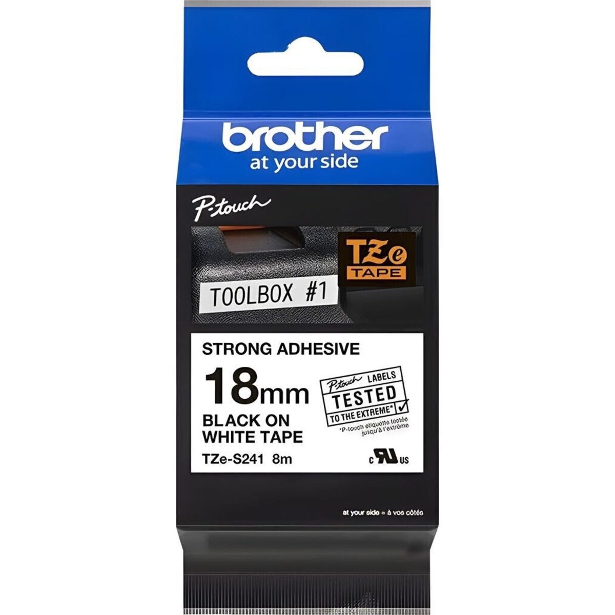 Brother Beschriftungsband Original Brother DirectLabel schwarz auf weiss extra stark Laminat (TZ