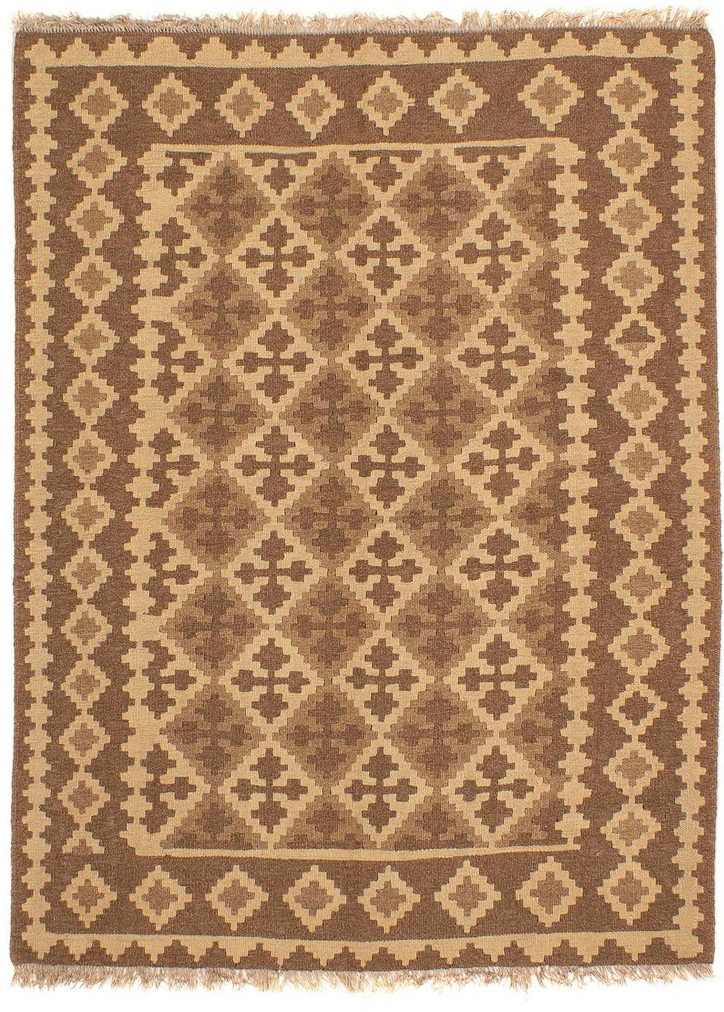 - Oriental Wollteppich mm, 6 Höhe: - - Einzelstück x Kelim rechteckig, Wohnzimmer, 188 hellbraun, morgenland, 148 cm