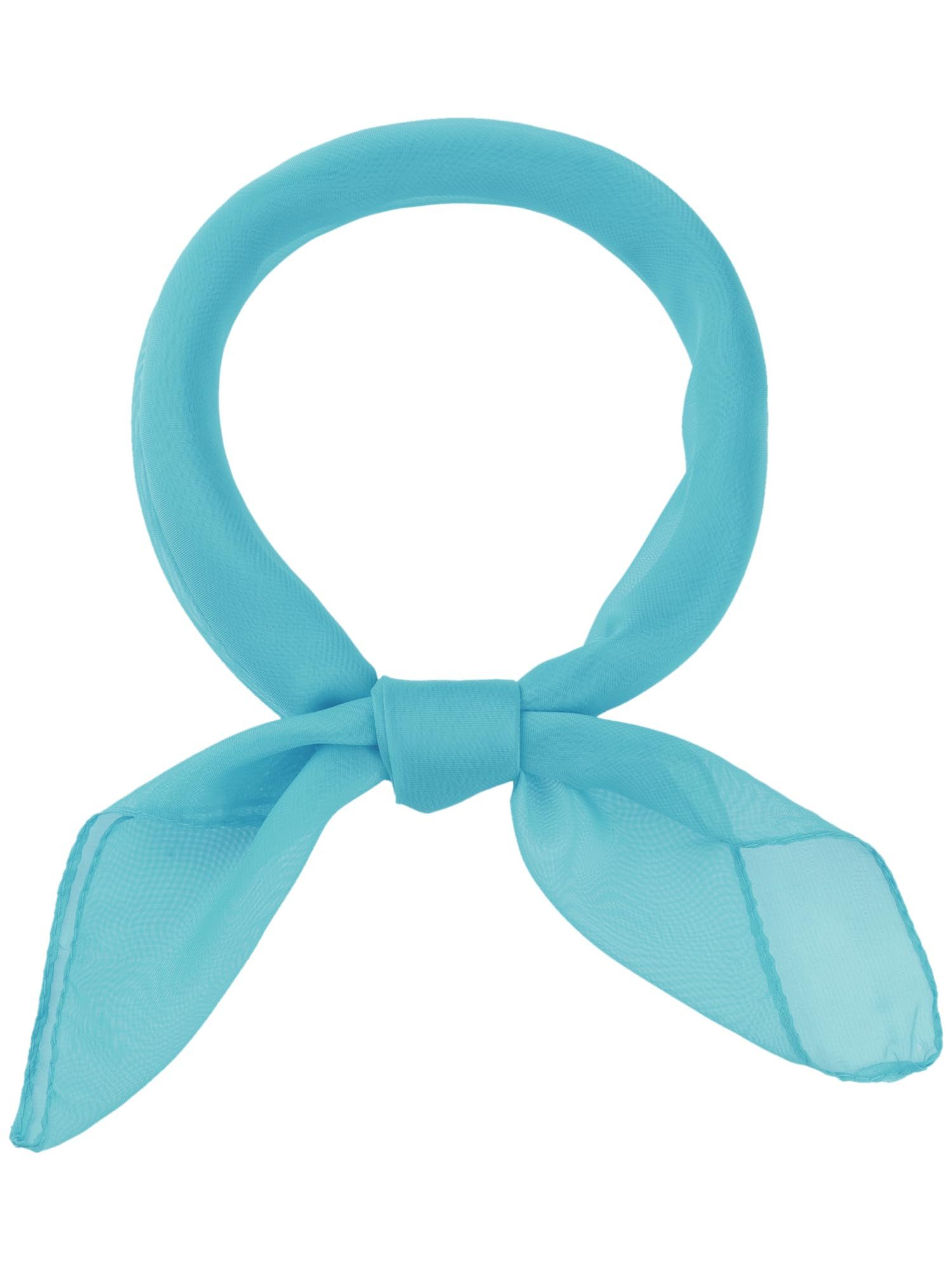 Zaewry Seidentuch Damen Nickituch Chiffon in einfarbig Uni - Leichtes zartes Halstuch, 65 x 65 cm