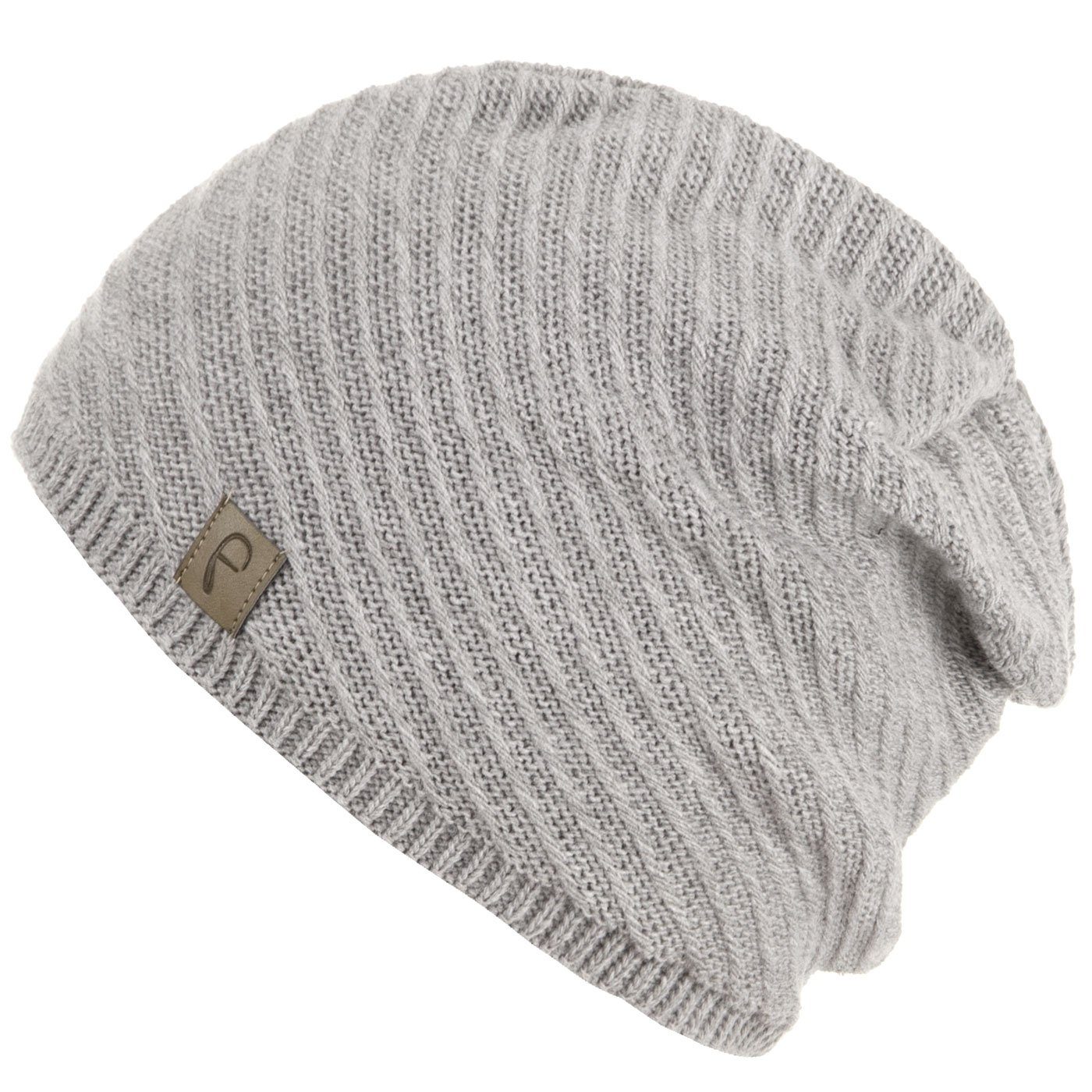 Faera Strickmütze Wintermütze Damen Mütze Beanie Haube gefüttert Strickmütze Damenmütze