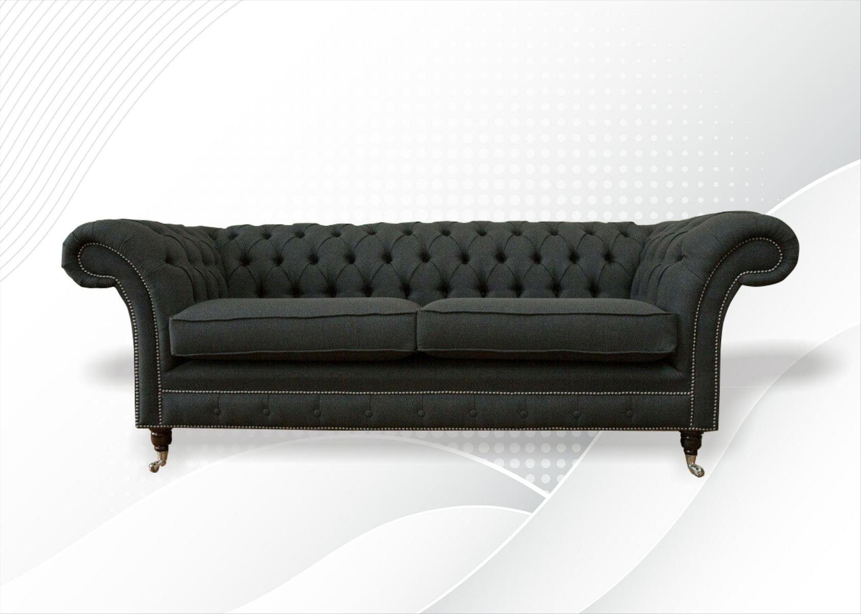 Chesterfield Chesterfield-Sofa, JVmoebel cm 3 225 Design Couch Sitzer Sofa