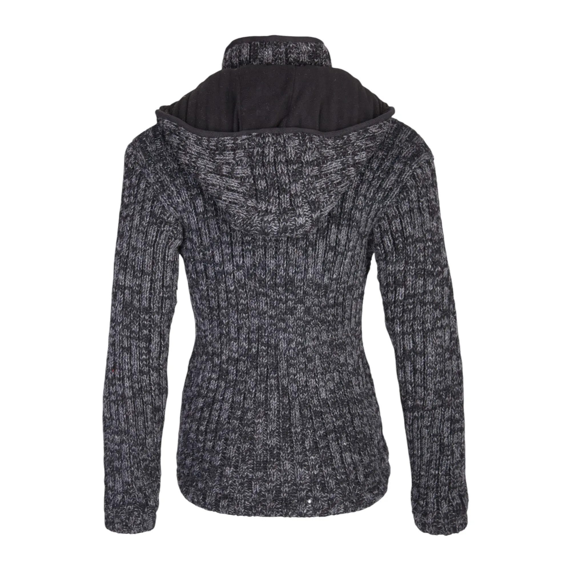 THC Natural Line Strickjacke THC Schafwollstrickjacke anthrazit 714 (1 Stück, 1-tlg., 1 Stück) Strickjacke mit abnehmbarer Kapuze