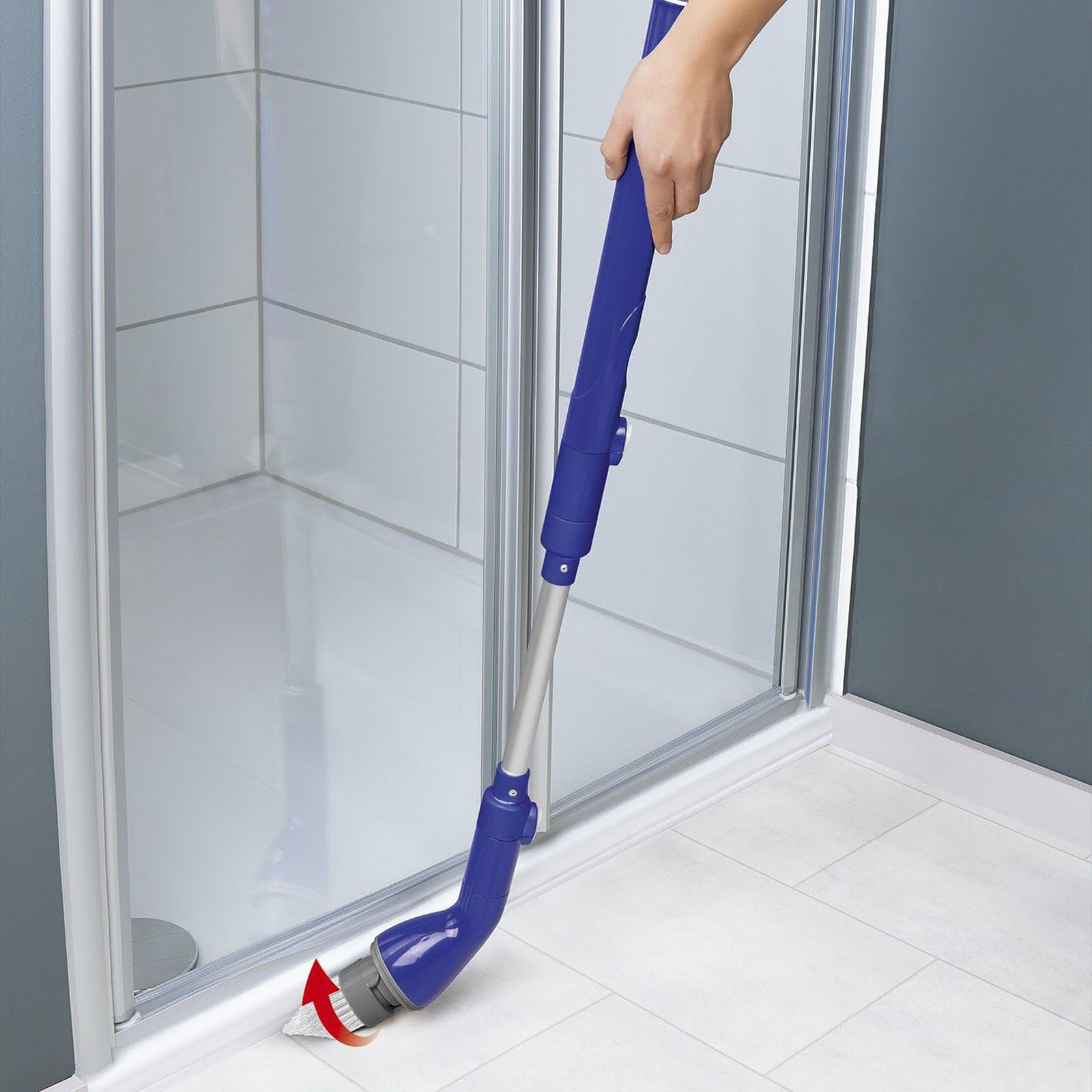 CLEANmaxx Reinigungsbürste Akku-Reinigungsbürste Polierer Fugenbürste, inkl. 3 Wechselaufsätze