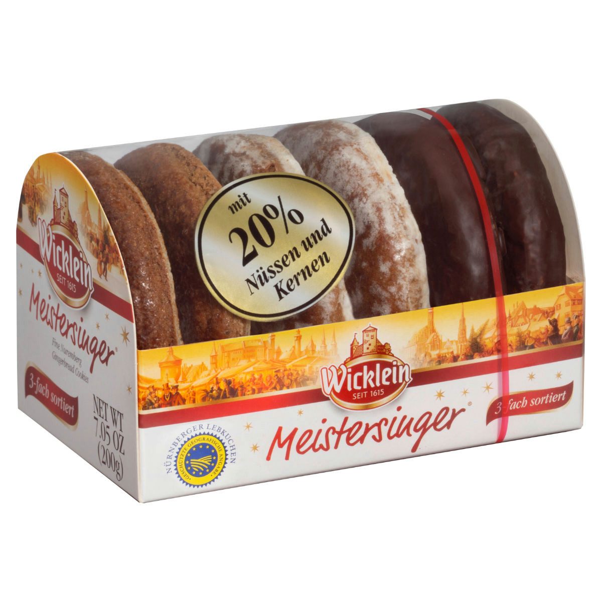 Wicklein Süßigkeit, Wicklein Meistersinger Nürnberger Oblaten Lebkuchen sortiert 200g