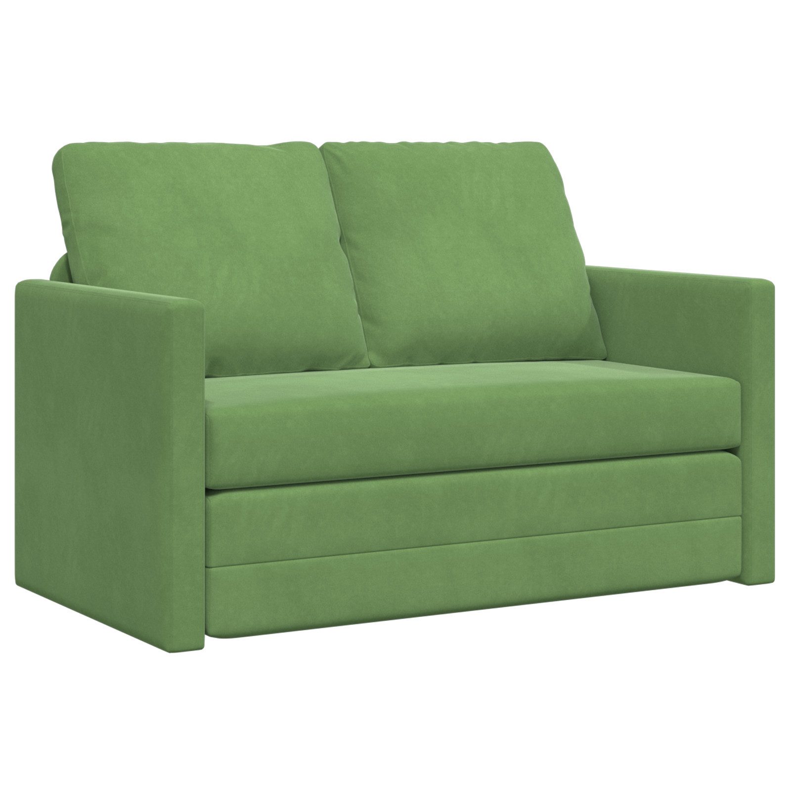 vidaXL Sofa Zweisitzer Hellgrün Stoff, Holz 2-Sitzer Rechteckig Modern, 1 T günstig online kaufen