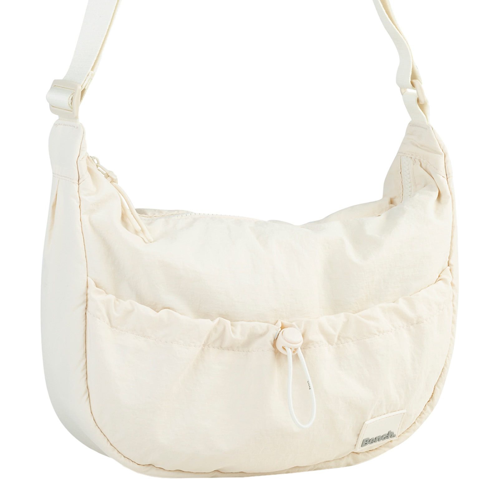 Bench. Umhängetasche Bench Umhängetasche Nylon washed beige (Umhängetasche), Damen Umhängetasche Nylon, washed, beige, weiß ca. 36cm x ca. 10cm