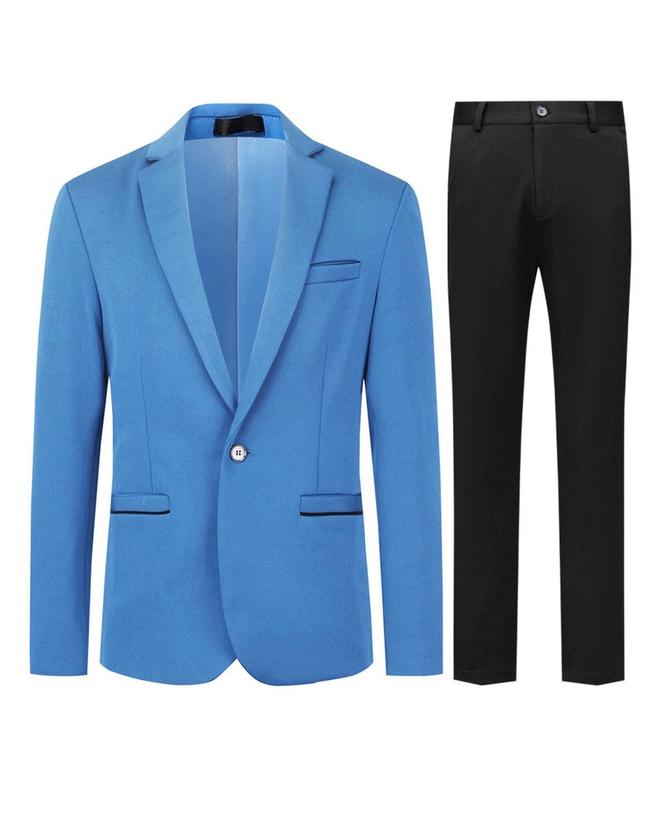 Allthemen Anzug (2 tlg) Slim Fit Hochzeitsanzug mit elastischer Faser