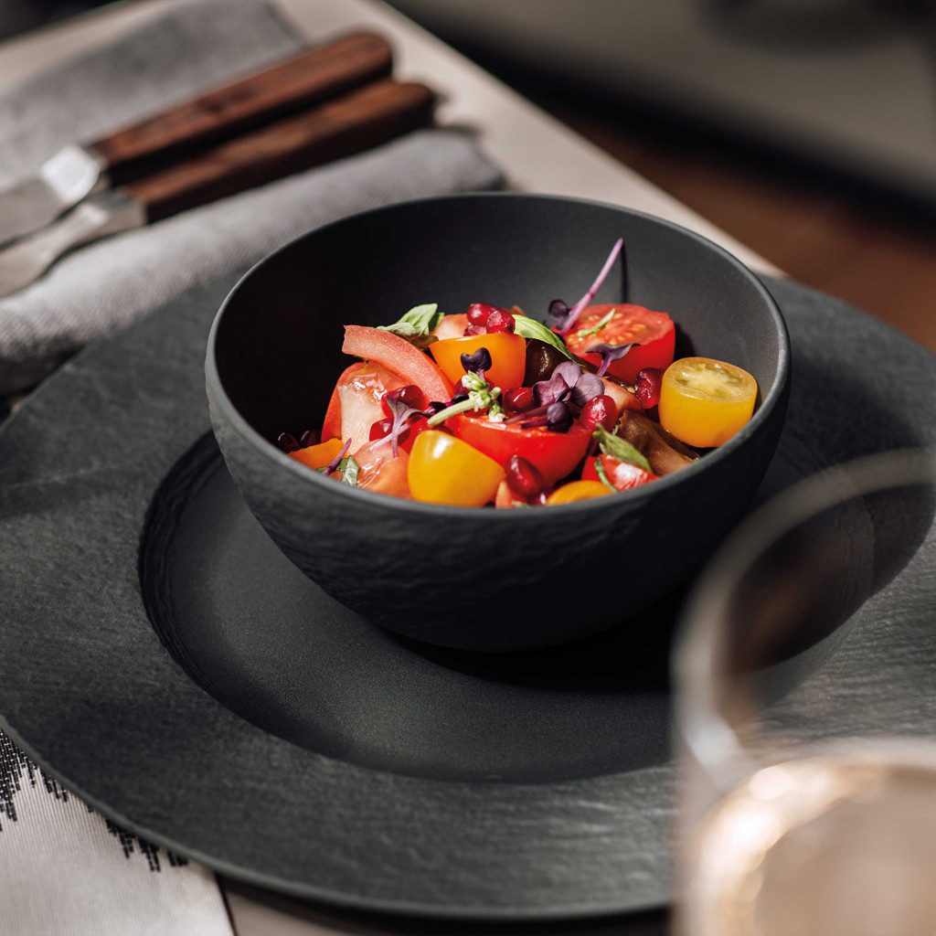 Villeroy & Boch Geschirr-Set Manufacture Rock (6-tlg), 2 Personen, Fine China-Porzellan, Made in Germany, Fine China Porzellan