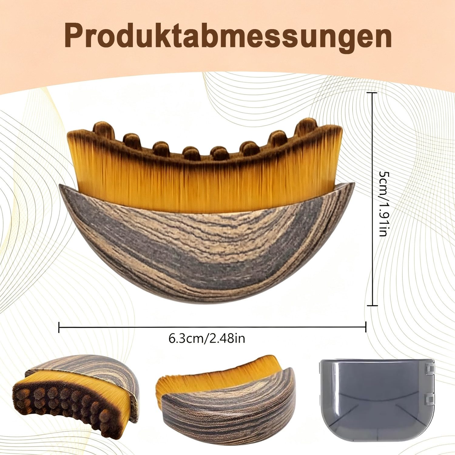 TUWENA Gesichtsmassagegerät 2 Stück Gesichtsbürste, Lymphbürsten Gesicht, Contour Face Brush, Sanfte Borsten, Lymphdrainage, für empfindliche Haut, konturstraff – Bild 2 von 5