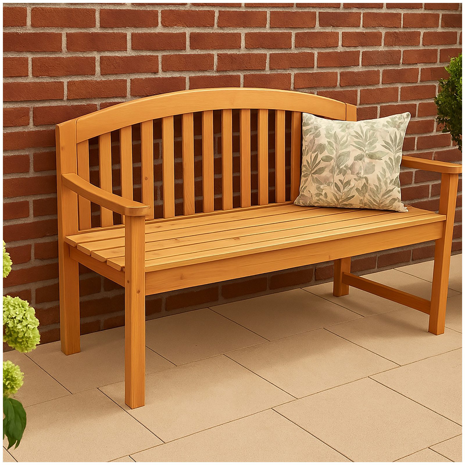 HTI-Living Gartenbank Stilvolle 2-Sitzer-Gartenbank aus Holz günstig online kaufen