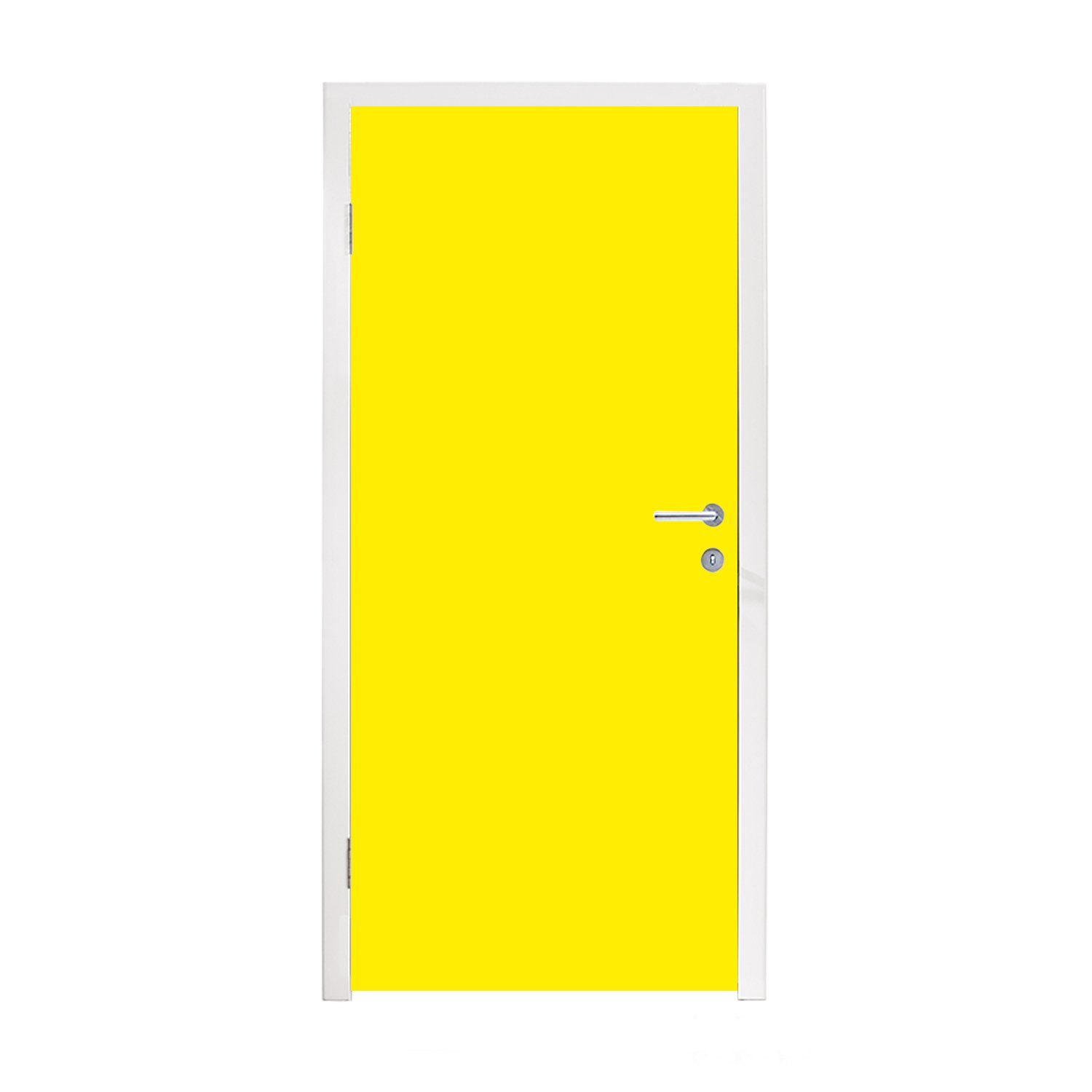 MuchoWow Türtapete Gelb - Zitrone - Neon - Farben, Matt, bedruckt, (1 St), Fototapete für Tür, Türaufkleber, 75x205 cm