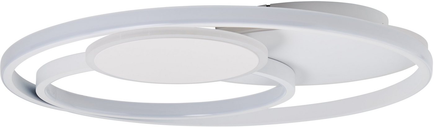 Brilliant LED Deckenleuchte Runda, CCT - über Fernbedienung, Dimmfunktion, Nachtlichtfunktion, LED fest integriert, warmweiß - kaltweiß, Ø 50 cm, 5200 lm, 3000-6500 K, dimmbar, CCT, Fernbedienung, Metall