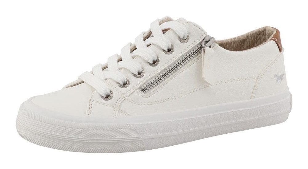 Mustang Shoes Ulla Sneaker Freizeitschuh, Halbschuh, Schnürschuh mit Außenreißverschluss