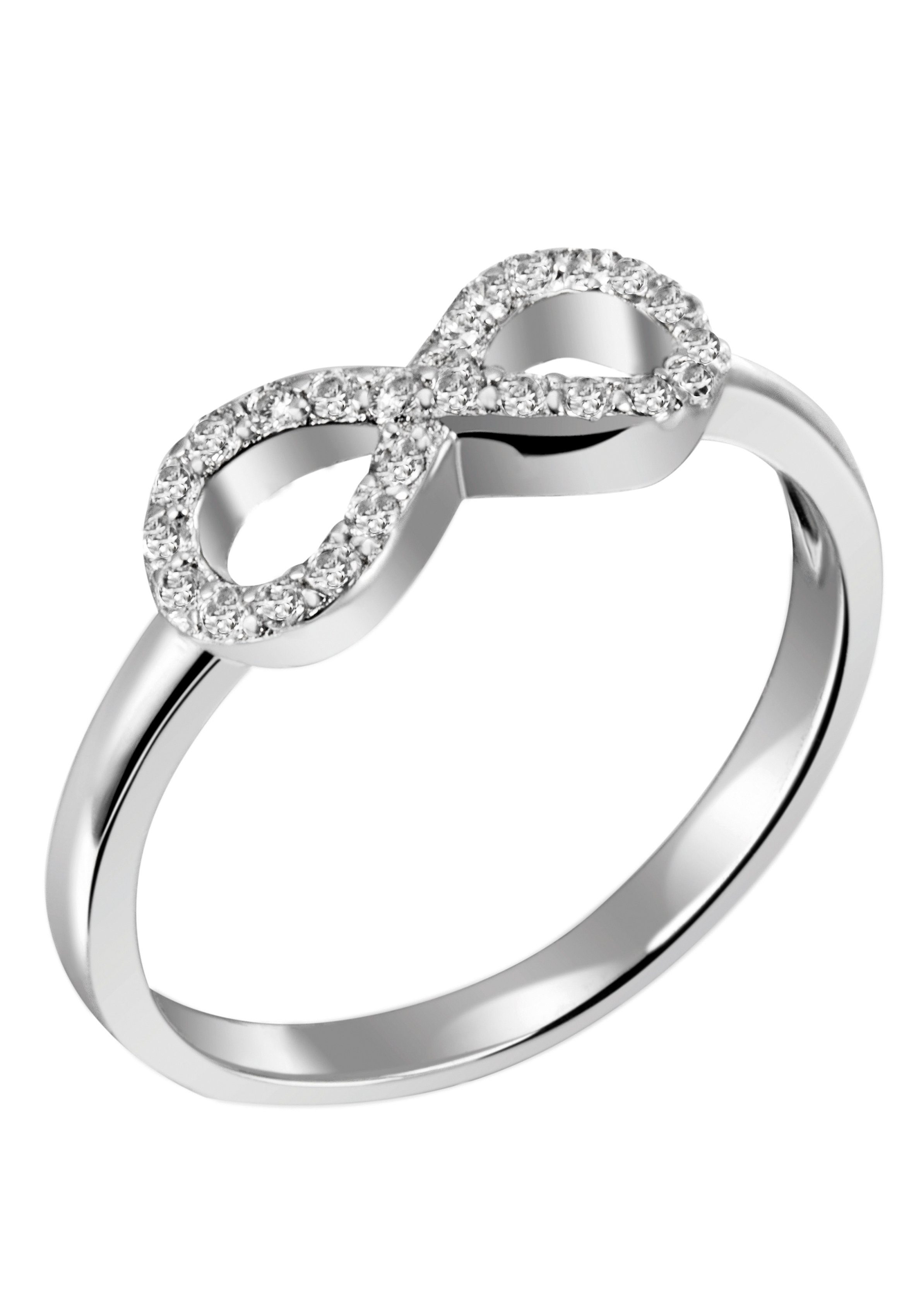 Firetti Fingerring Schmuck Geschenk Silber 925 Silberring Infinity/Unendlichkeit, mit Zirkonia (synth)