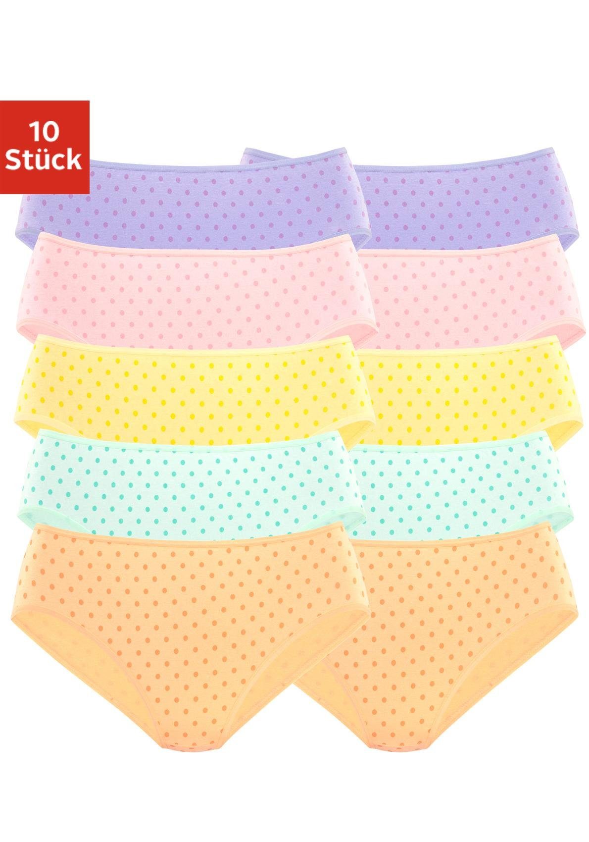 petite fleur Jazz-Pants Slips (10er-Pack) aus elastischer Baumwolle