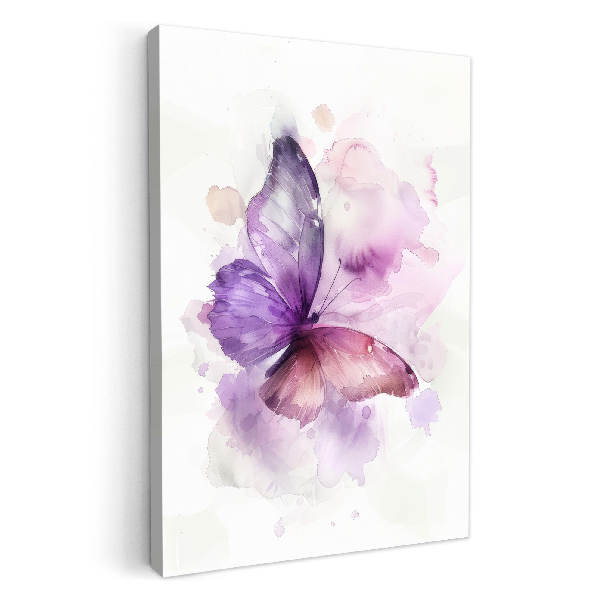 OneMillionCanvasses® Leinwandbild Schmetterling - Lila - Pastellfarben, Fot günstig online kaufen