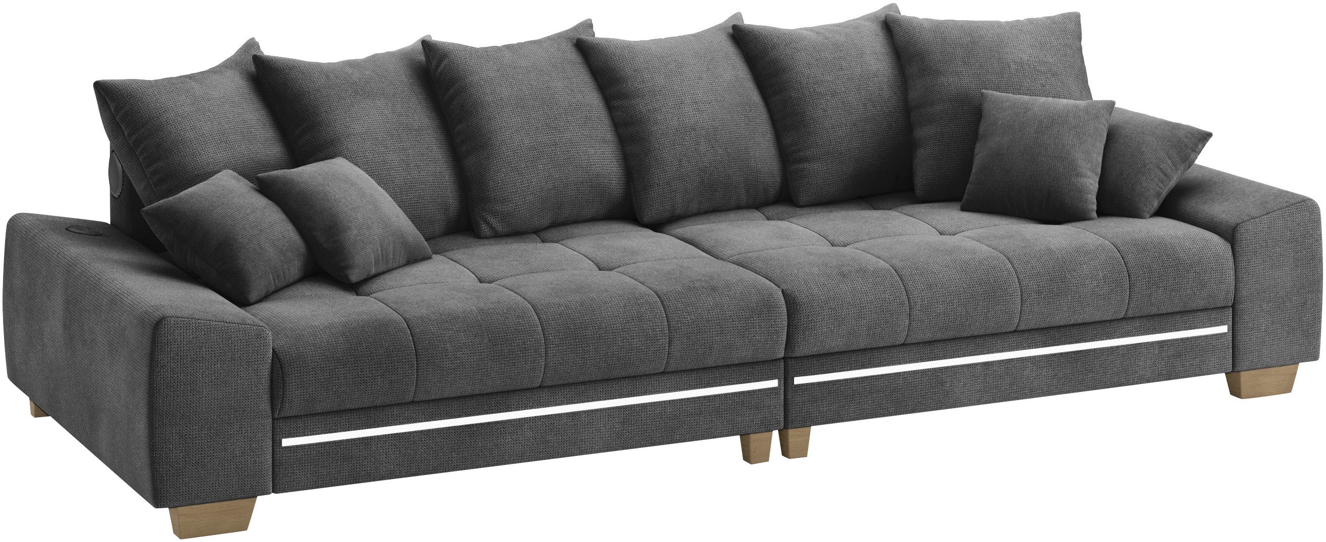 Mr. Couch Big-Sofa Nikita II, RGB-LED, Bluetooth-Soundsystem, wahlweise mit Kaltschaum