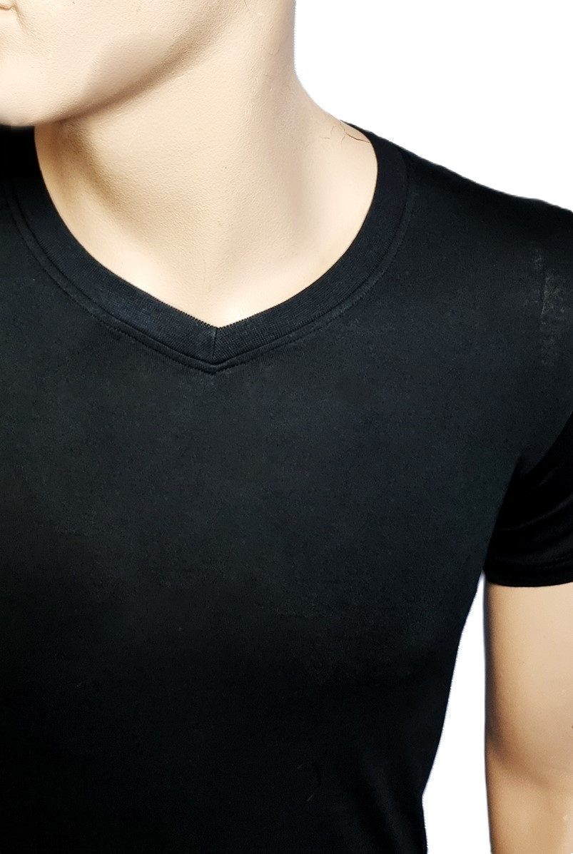 Toker Collection® T-Shirt Herren T-Shirt Basic V- Ausschnitt 2er Pack (Packung, 2er-Pack) aus Baumwolle