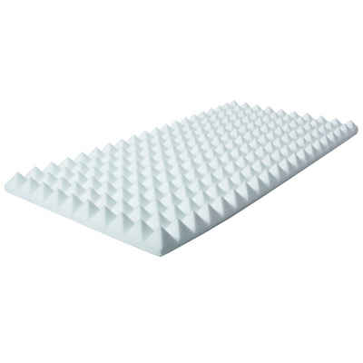 MUSIC STORE Akustikplatte, (Pyramis Absorber, 100x50x70mm, Hochwertiger Akustikschaum, Basotect, Effiziente Schallabsorption, Selbstklebend, Weiß), Akustikschaum, Schallabsorption, Pyramis Absorber