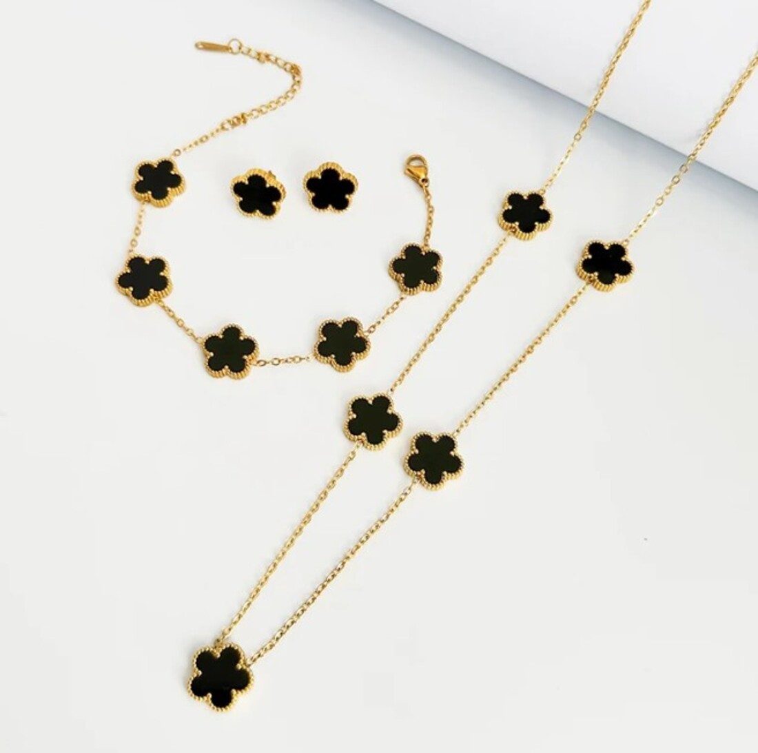Lale Collection® Schmuckset Gold Kleeblatt Schmuck-Set günstig online kaufen