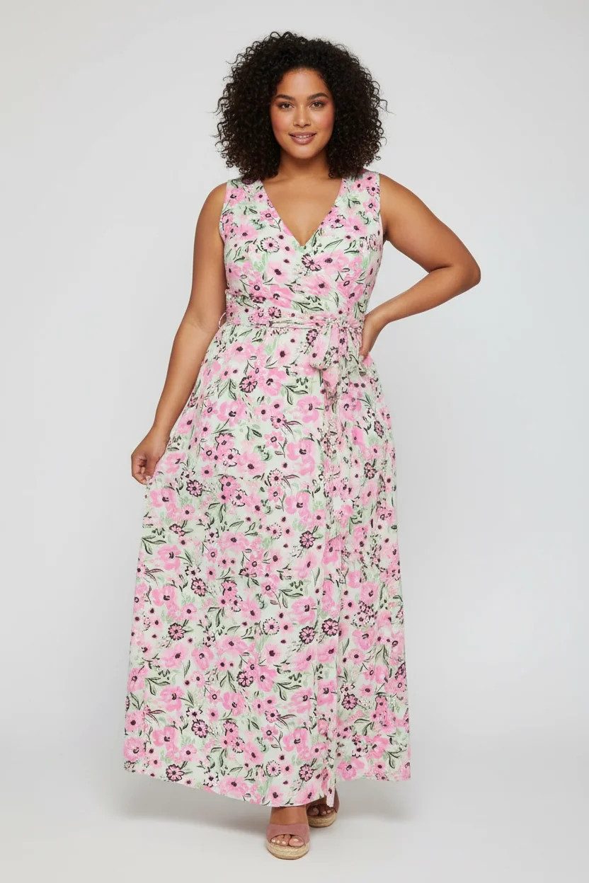 Shape of You Minikleid Langes Kleid mit Blumenmuster