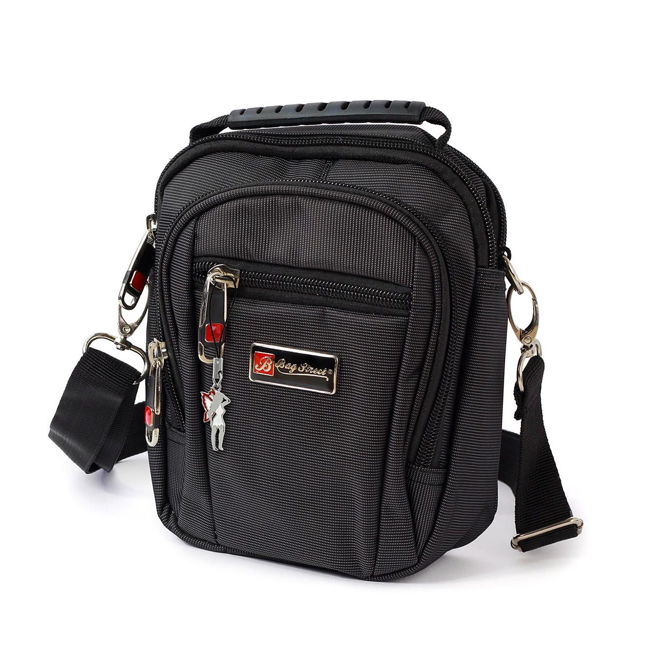 BAG STREET Umhängetasche Bag Street Damen Herren Umhängetasche (Umhängetasche), Herren, Jugend Umhängetasche, Gürteltasche Polyester, schwarz 13x17cm