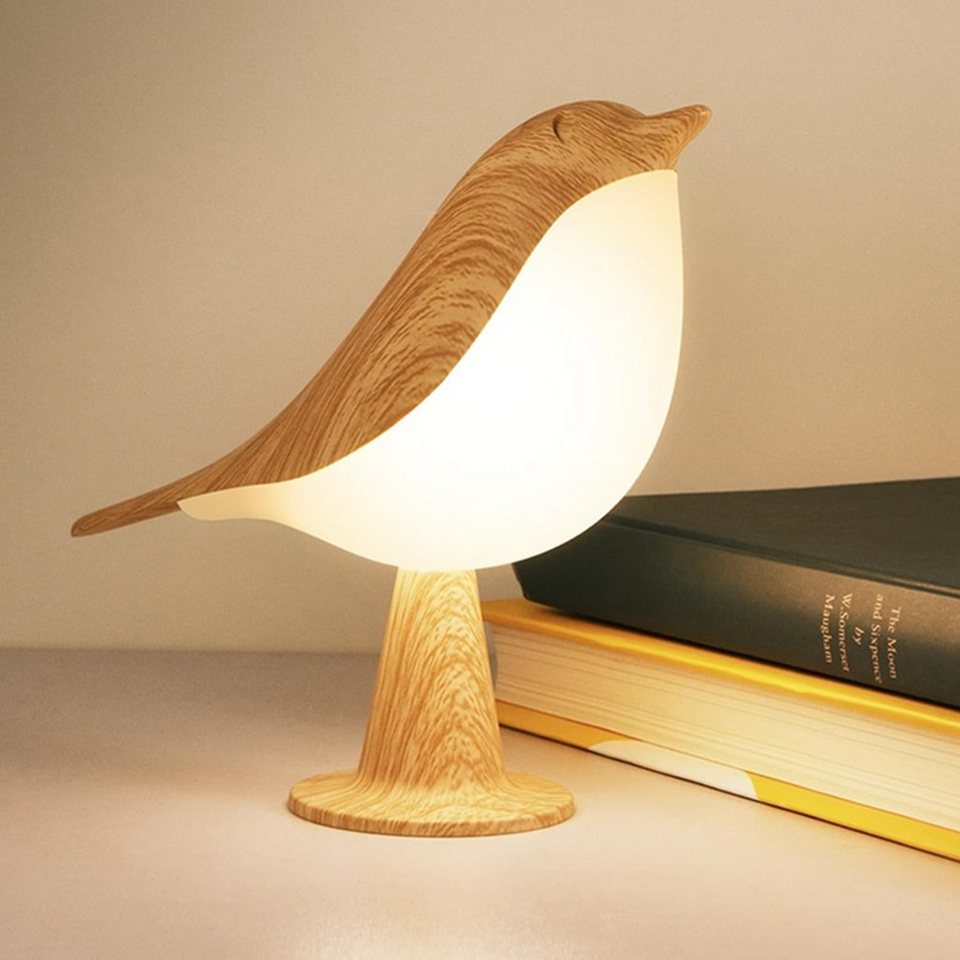 MOUTEN LED Schreibtischlampe Kleine Tischlampe, Vogellampe, Nachttischlampe  mit Berührungssensor