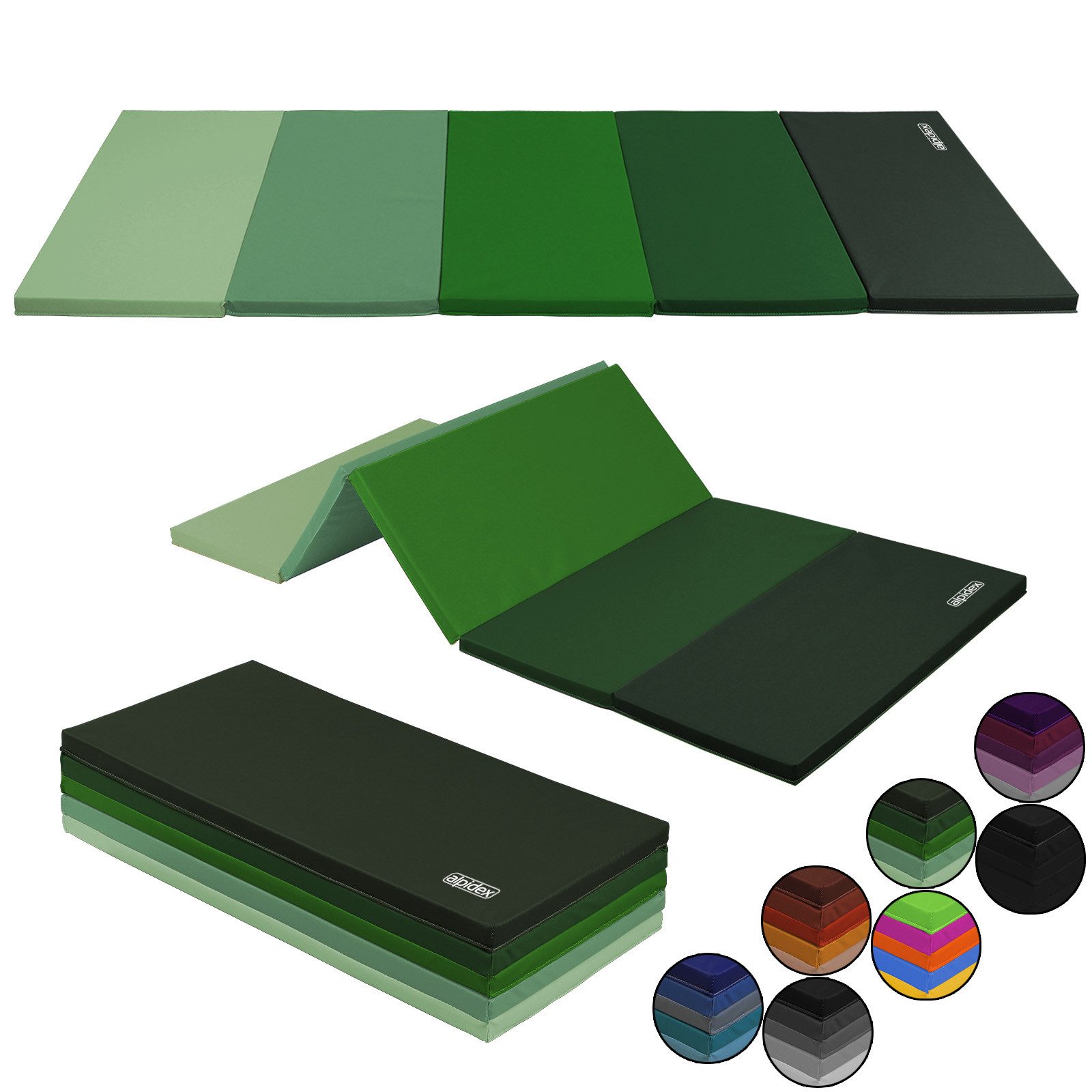 ALPIDEX Turnmatte ALPIDEX klappbare Turnmatte 185 x 78 x 3,2 cm RG 18