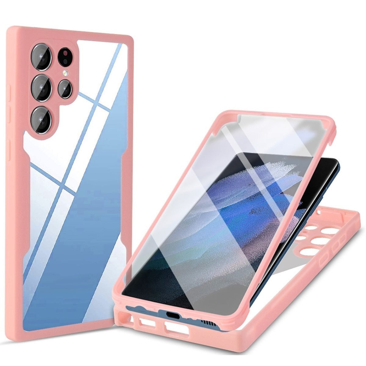 König Design Handyhülle Samsung Galaxy S22 Ultra 5G, Schutzhülle Schutztasche Case Cover Etuis 360 Grad