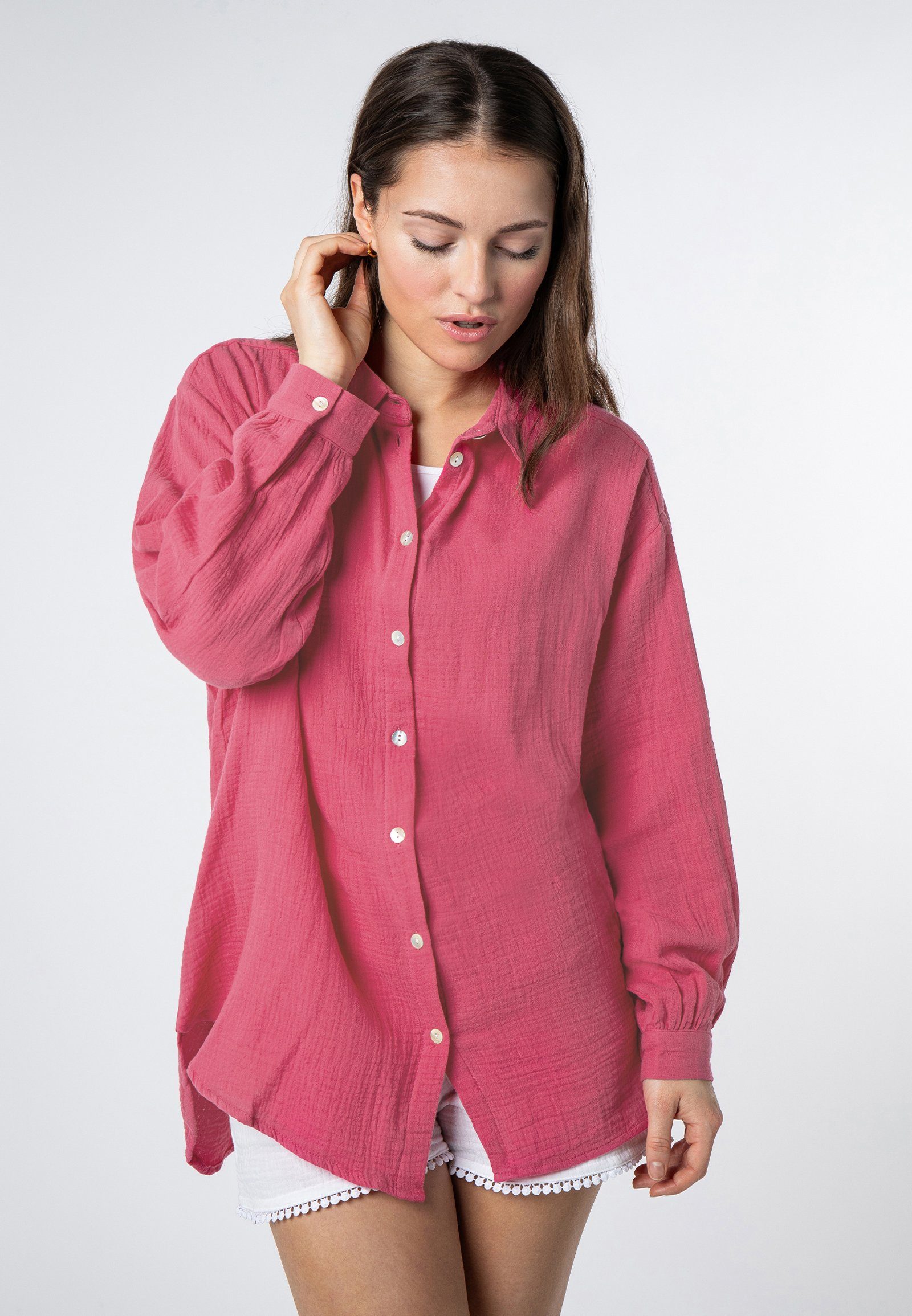 SUBLEVEL Langarmbluse Damen Musselinbluse langarm mit günstig online kaufen