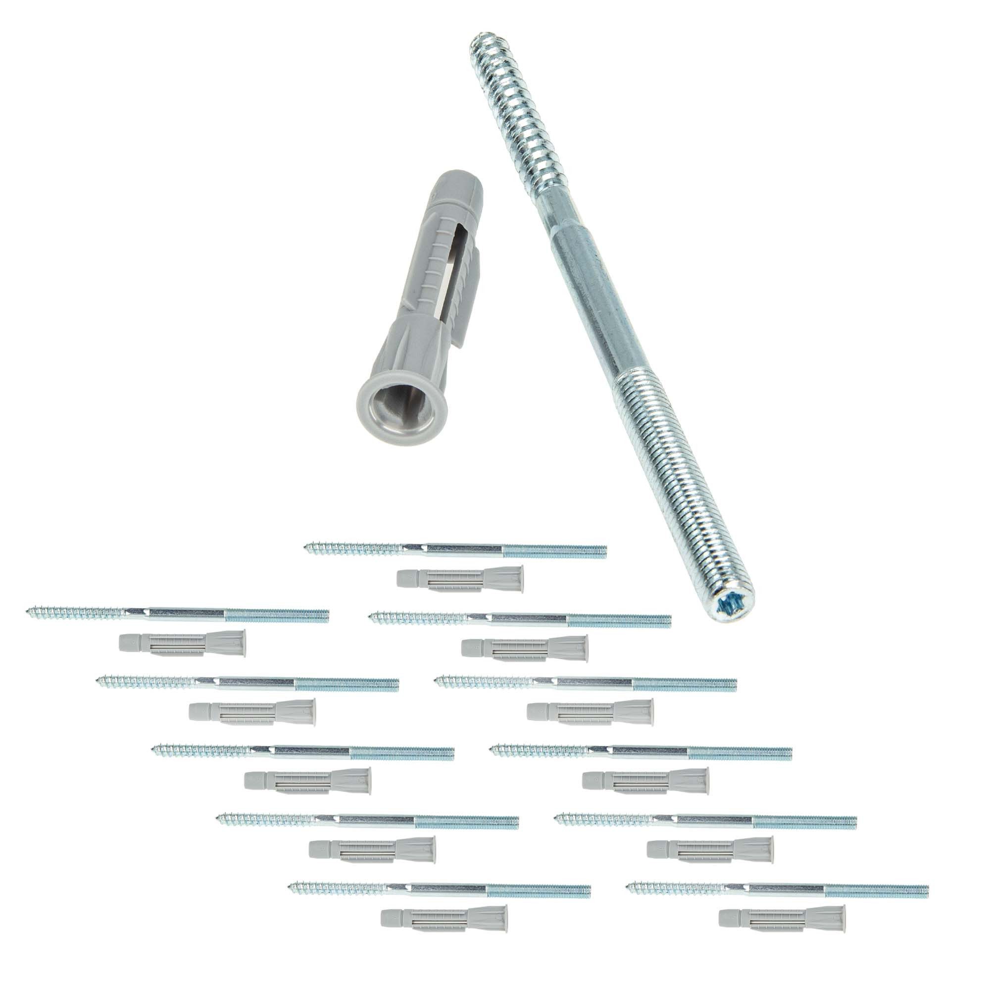 tecuro Stockschraube Stockschraube M8 / M10 - Stahl verzinkt, mit Universal Hohlraumdübel