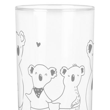 Mr. & Mrs. Panda Glas 200 ml Koala Familie zwei - Transparent - Geschenk, Wasserglas, Famil, Premium Glas, Magische Gravuren