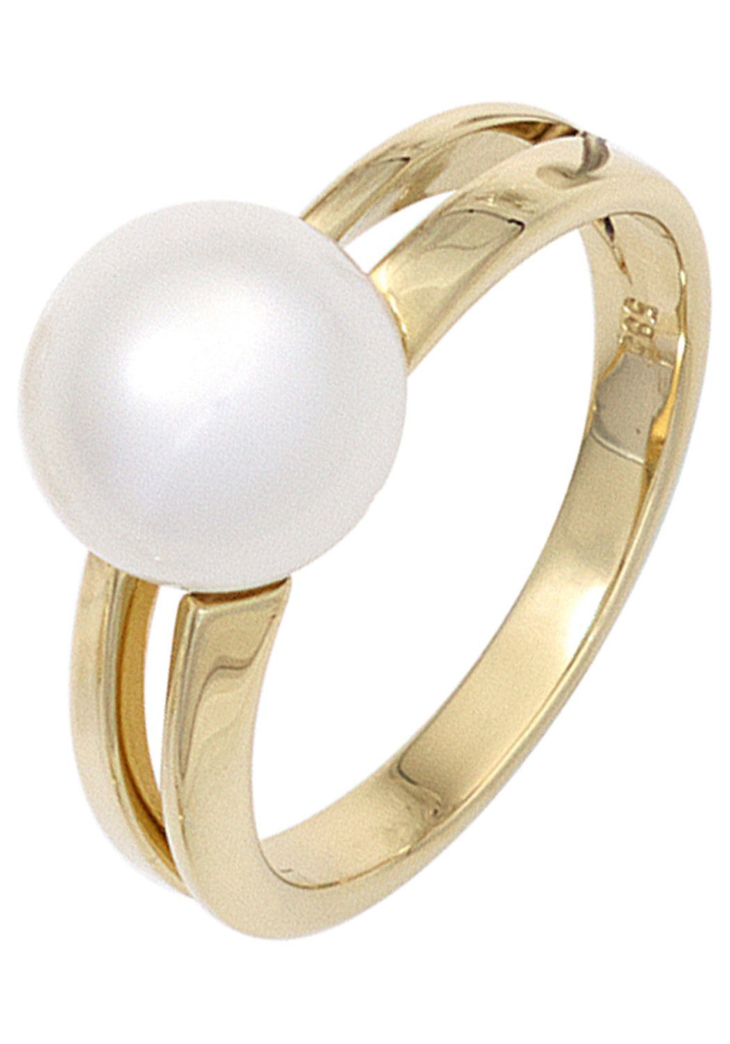 JOBO Perlenring, 585 Gold mit einer Sü�...