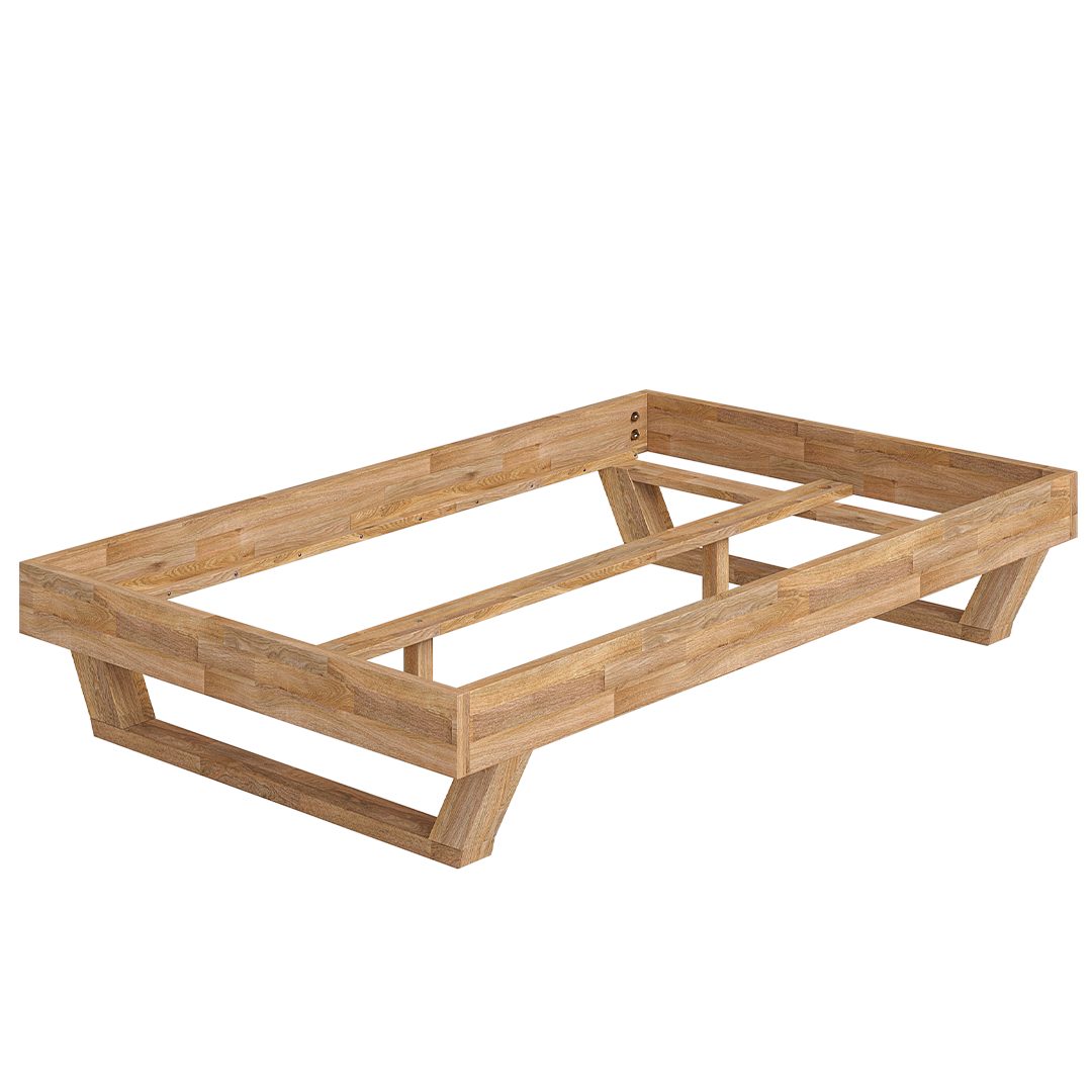 skølm Massivholzbett Nornir aus Eiche, ohne Kopfteil, verfügbar in 120/140/ günstig online kaufen