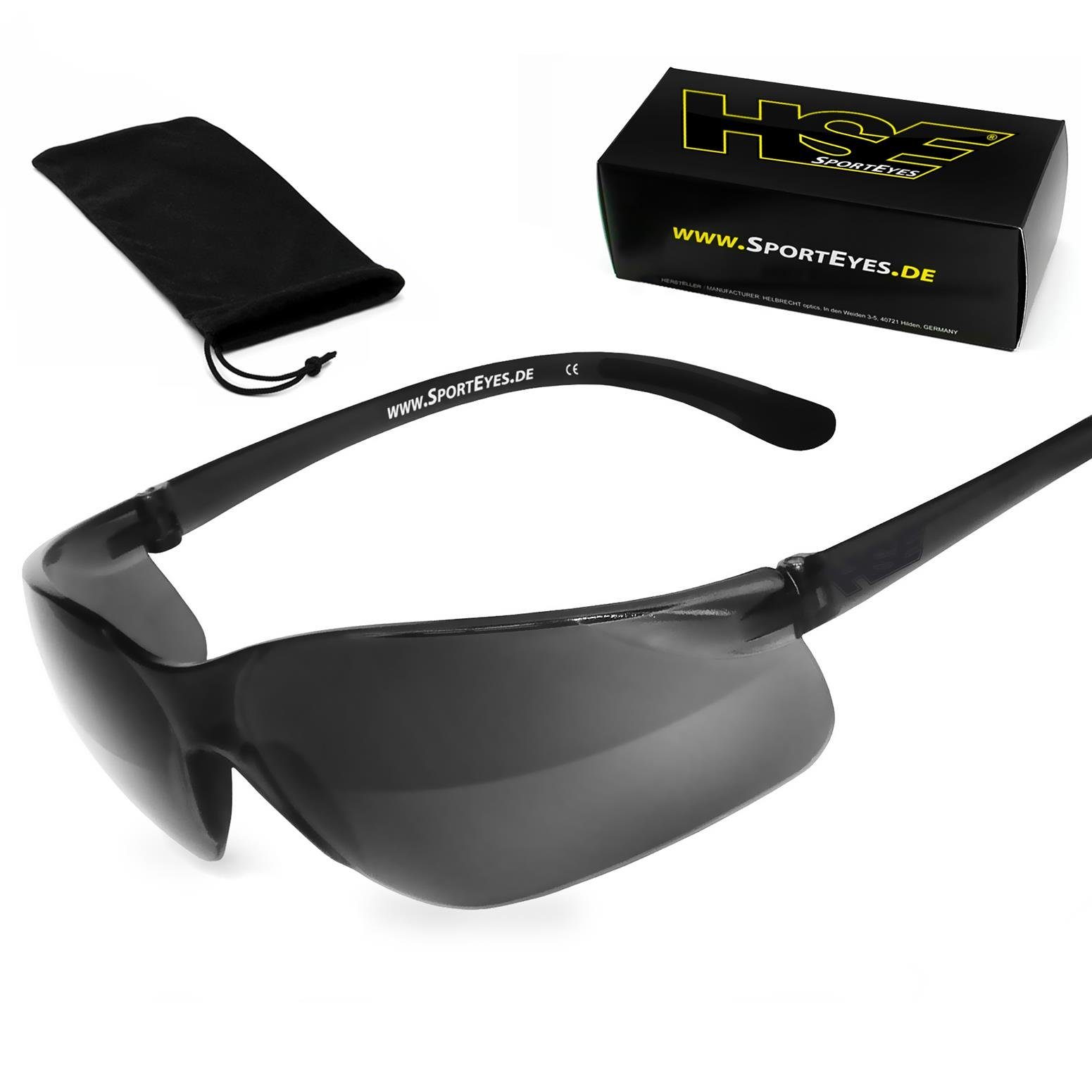 HSE - SportEyes Sportbrille DEFENDER 1.0, Steinschlagbeständig durch Kunststoff-Sicherheitsglas | Brillen