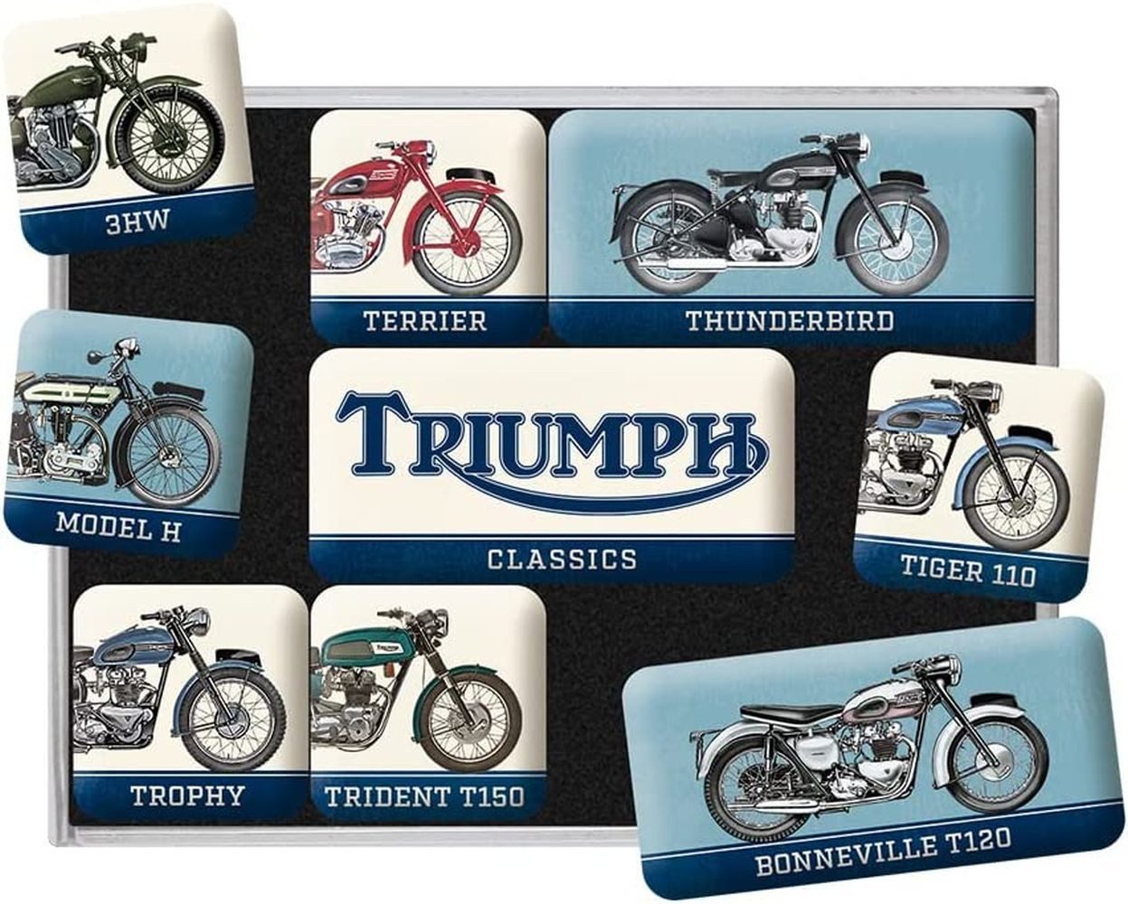 Nostalgic-Art Magnet 9tlg. Magnetset - Triumph - Model Chart